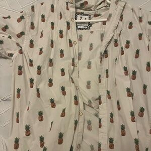 Pineapple button up shirt